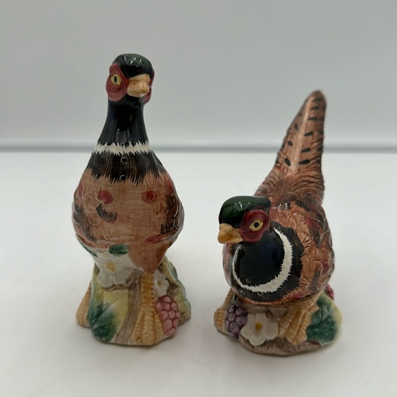 1990s Fitz and Floyd Pheasant Salt and Pepper Shakers - a Pair - Picture 1 of 16